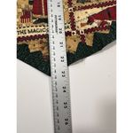 Handmade Reversible Women's Ugly Christmas Vest Folk Santa/Poinsettias Cotton XL Red Photo 8