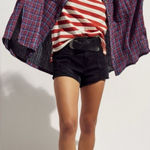Free People Oversized Bohemian Grunge Fall Cardiff Plaid Swing Top Shirt Small Photo 0