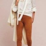 Anthropologie Faux Suede Pants Leather Split Hem Ankle Pants Photo 2