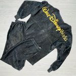 Disney  word 50th lux spirit jersey hoodie and sweat pants set gold and black s/m Photo 8