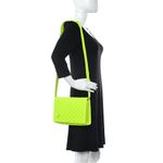 Balenciaga New  Leather Car Flap Shoulder Bag Fluorescent Yellow Made in Italy Photo 1