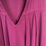 BDG  Size L Tunic Top Fuchsia Sleeveless V-neck Pleated Front Long Blouse Pockets Photo 2