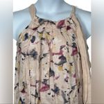 Bellambra Pink Abstract Painted Pleated Halter Mini Dress Size XS Photo 3