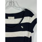 Abercrombie & Fitch 005 --- Y2K  Navy White Strip T Shirt Size Extra Small Photo 5