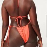 Good American Tiny Ties String Bikini Bottom Hot Coral Orange 7 US 4XL Photo 1