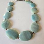 Amazonite Flat Polished Necklace 16" Blue Photo 1
