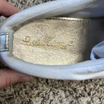 Lilly Pulitzer White Canvas Abigail Mule Sneaker Gold Pave Grommets Size 8 Photo 4
