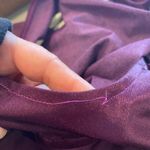 Vintage 70s 80s Bullocks long sleeve midi Purple Dress with Lime Accents Size 12 Photo 4