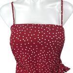 Princess Polly Red White Polka Dot Ruffle Wrap Cami Camisole A Line Mini Dress 4 Photo 2
