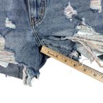 KanCan Distressed Rainbow Thread Denim Shorts High Waisted Ripped Blue Jean‎ S Photo 5