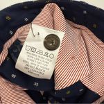 Wildfang The Essential Tailored Trouser Pant Plaid Navy Blue White Yellow Size 12 Photo 9