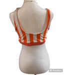 Striped Large 2 piece New High Waisted Bikini Set Orange Photo 2