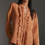Pilcro  Size Medium  Top Blouse Button Down Boho Fringe Anthropologie Photo 0