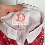 Victoria Dunn Pink and Red 100% Cotton Dress Size XS Photo 1
