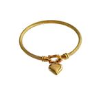 Gold bangle non tarnish with heart charm Photo 6