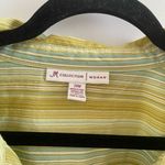 JM Collection  Multicolor Metallic Thread Striped Button Down Shirt Size 20W Photo 3
