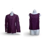 Travis Ayers Silk Blazer Set Gray Size 8 Photo 1