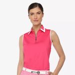 NWT Belyn Key Bk Birdie Sleeveless Polo Golf Tank Melon Pink‎ Size Small Pink Photo 10