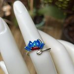 Lotus Flower Silver Ring Photo 3