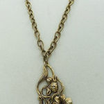 Vintage festival boho large link textured necklace White Photo 0