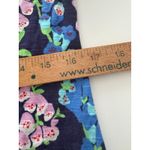 Lilly Pulitzer Shirt Womens L Blue Floral Double VNeck Ruched Sleeve Fairy Photo 12