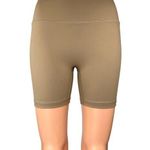 Set Active  Sportbody Brown Tan High Waist Activewear Yoga Cycling Biker Shorts M Photo 0