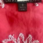 Lafayette 148 New York Sz 8 Pink Silk Embroidered Clear Sequins Tunic Top Blouse Photo 5