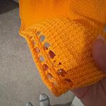 H&M NWOT Orange  Crochet Knit Sweater Dress Size M Photo 3