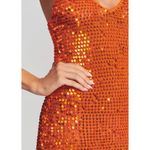 retrofete Elliana Sequin Crochet Mini Dress Orange Womens Size XS/S Photo 2