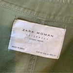 ZARA Tassel Pom Crochet Fringe Boho Utility Jacket Green Size XS Photo 7