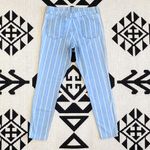 J Brand Maria High Rise Skinny Jeans in Yarn Dye Blue Herringbone Stripe Size 30 Photo 9