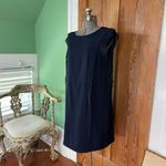 Susana Monaco Laser Cut Navy Shift Dress - Size 10 Photo 1