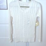 High Sierra cable knit cream light weight sweater M Photo 1