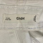 Mango MNG  White High Waist Front Slit Midi Denim Straight Pencil Skirt Size L Photo 4