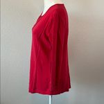kim rogers  Notched Scoopneck 3/4 Sleeve Red TShirt Size Medium Photo 3