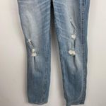 Hollister Light Wash Distressed Denim Overalls Sz XS Boho Western Photo 5