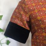 Luella Bartley Orange with Velvet Mid Length Dress Size 36 Photo 2