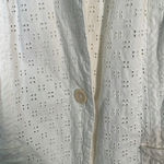Talbots One Button Eyelet Blazer White plus size 16 Photo 3