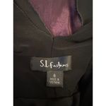 Whimsigoth Black Purple Midi Dress Size 8 Photo 4