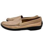 Tod's  Driving Loafers Penny Slip On Flats Leather‎ Rubber Beige Size 37 US 7 Photo 8