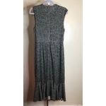Hutch Women Kari Midi Dress Sz. Med Green Cheetah Print Slinky Sexy Sleeveless Photo 3