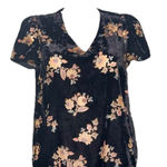 Adyson Parker  Black, cream, pink, light blue Velvet / Sheer Top Size 1X Photo 0