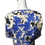 Coldwater Creek  Blue Graphic Print 3/4 Sleeve Jacket Blazer Sz L Photo 5