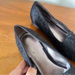 vintage • Trotters 90s black lace loafers flats slip ons smoking slippers Size 8 Photo 3