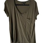 Rock & Republic Shirt Womens Large V Neck Rayon Pocket Tee Lightweight Photo 0