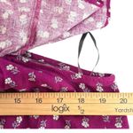 Loft Off The Shoulder Ruffle Top Purple Floral Linen Blend Size M BOHO Chic NEW Photo 7