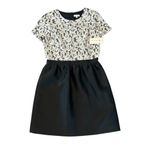 Shoshanna NEW Short Sleeve White Lace Black Skirt Colorblock A Line Dress 8 Photo 1