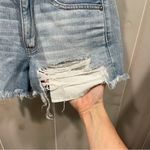 American Eagle Cute distressed vintage hi-rise shorty jean shorts pockets Photo 6