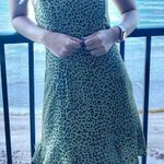 ZARA Green Cheetah Print Dress Photo 1