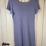 Bryn Walker  Midi Dress Large Blue Short Sleeve Simple Basic Minimalist Lagenlook Photo 2